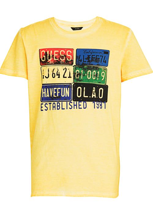 GUESS - Number Plate Gunner Tee Yellow