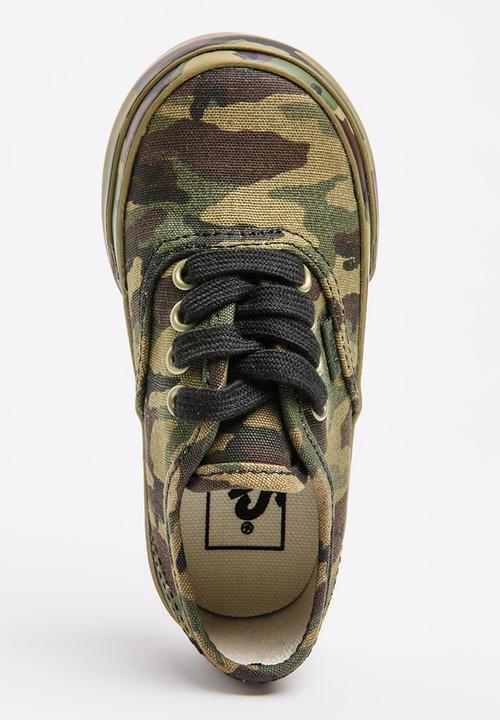 Vans - Boys Camo Sneaker Green