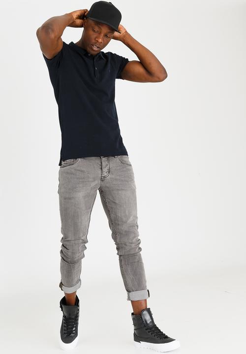 S.P.C.C - Basic Pique Golfer With Rib Collar And Felt Badge Navy