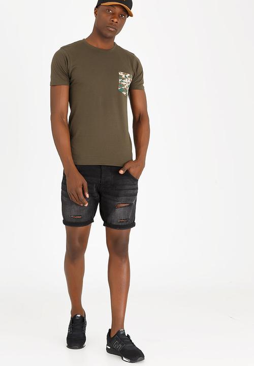 Brave Soul - Pulpe Pocket Tee Khaki Green