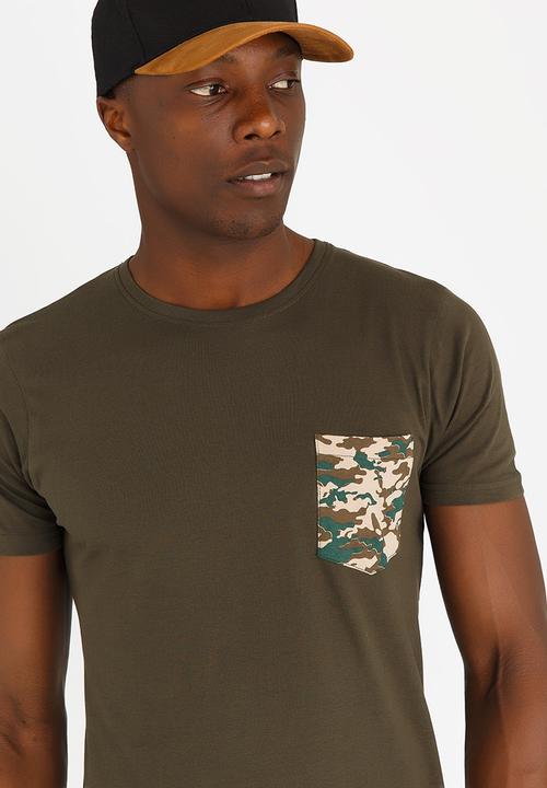 Brave Soul - Pulpe Pocket Tee Khaki Green