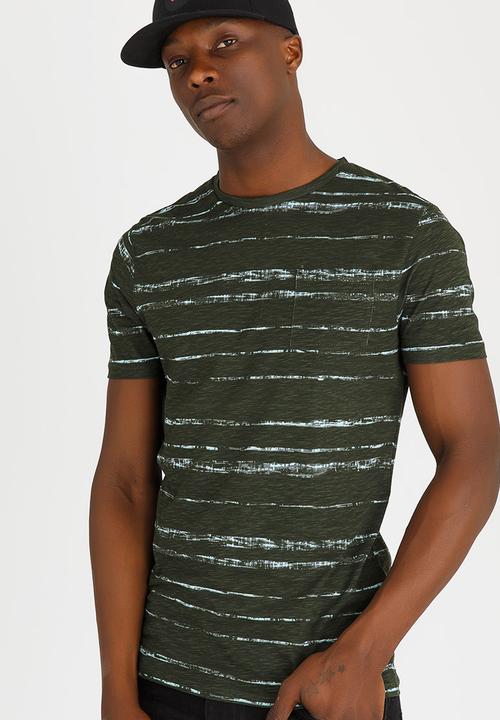 Brave Soul - Christo Tye Dye Tee Khaki Green