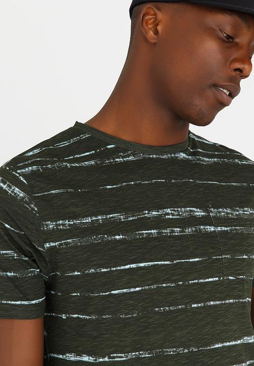 Brave Soul - Christo Tye Dye Tee Khaki Green