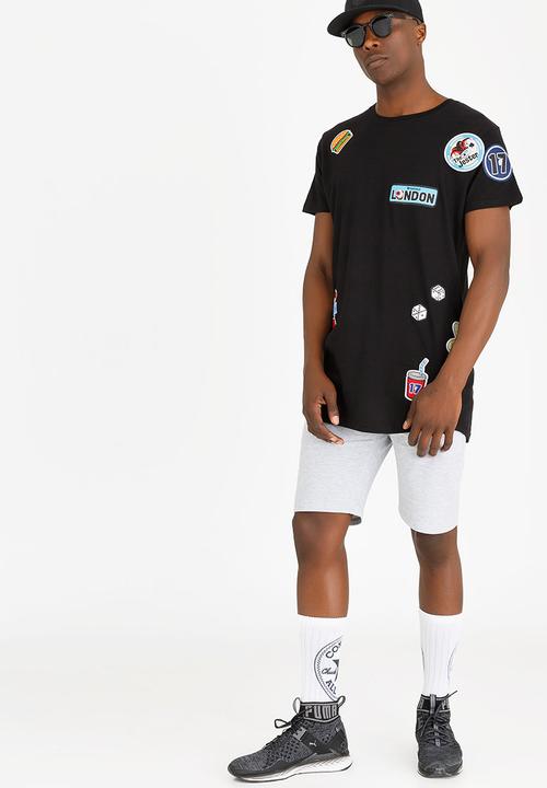 Brave Soul - Louis Longer Length Tee Black