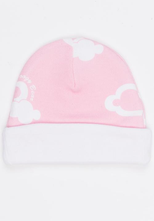 Poogy Bear - Cloud Reversible Beanie Mid Pink