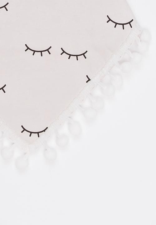 Pop Candy - Pom Pom Trim bib Pale Pink