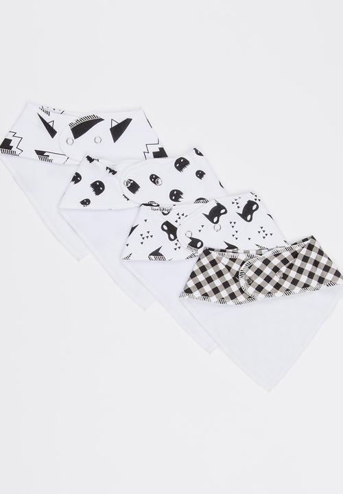 Pop Candy - 4 Pack Bandana Bibs Multi-colour