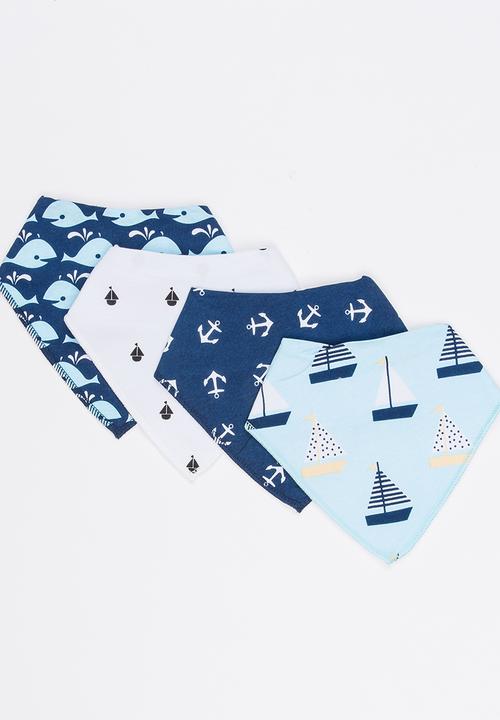 Pop Candy - 4 Pack Bandana Bibs Multi-colour