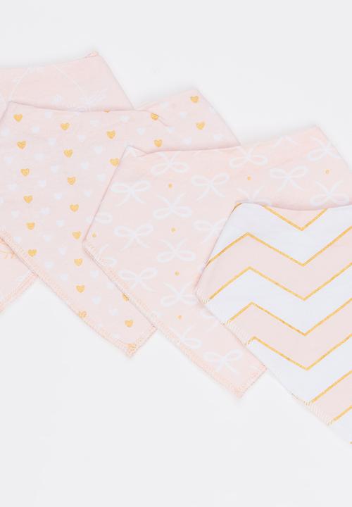 Pop Candy - 4 Pack Bandana Bibs Multi-colour