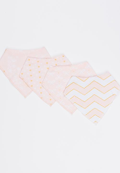 Pop Candy - 4 Pack Bandana Bibs Multi-colour