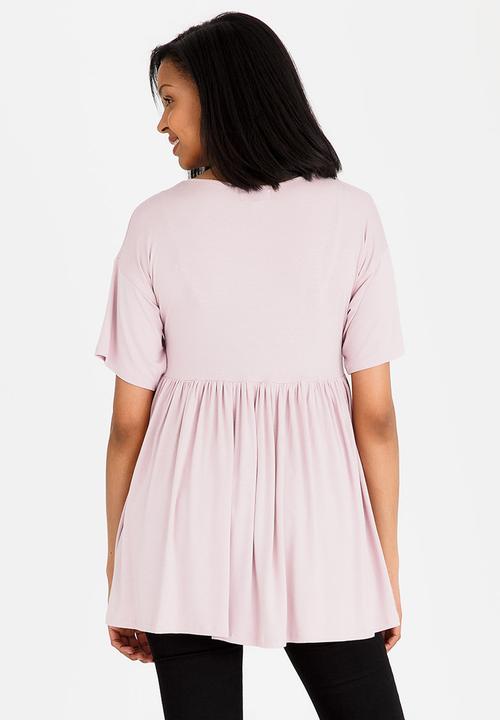 edit Maternity - Empire Line T-Shirt Pale Pink