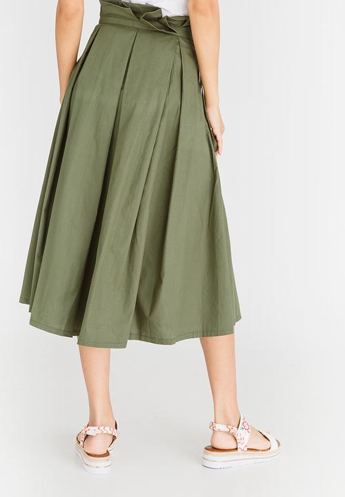 STYLE REPUBLIC - Paperbag Skirt Dark Green