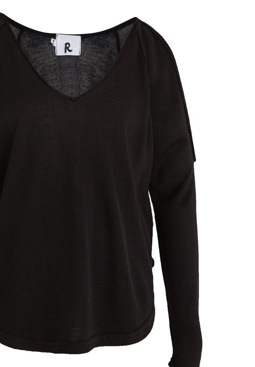 Rebel Republic - Open Shoulder Knit Black