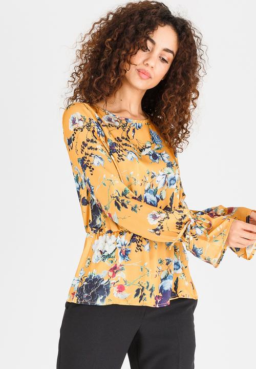 edit - Printed Blouse with Sleeve Detail Multi-colour