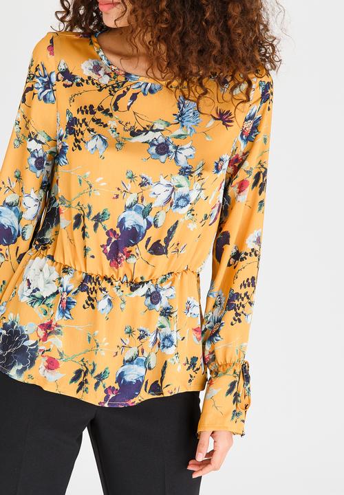 edit - Printed Blouse with Sleeve Detail Multi-colour
