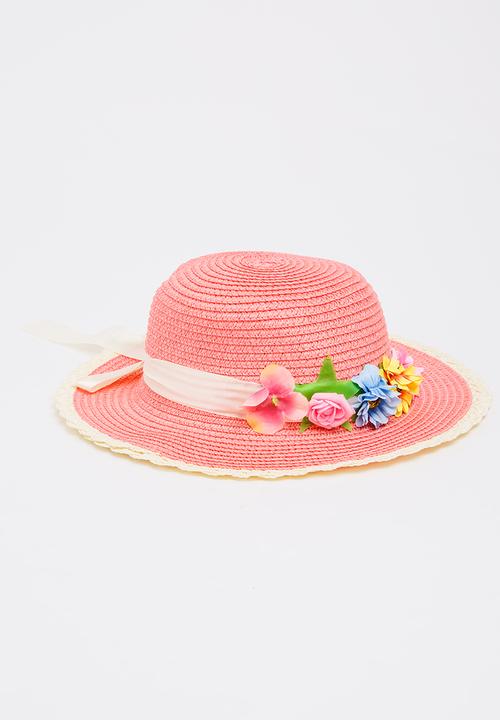 Pop Candy - Wide Brim Straw Hat Mid Pink