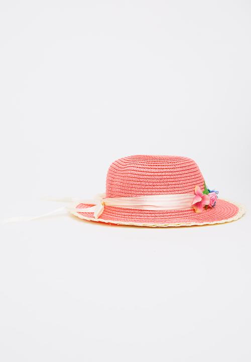 Pop Candy - Wide Brim Straw Hat Mid Pink