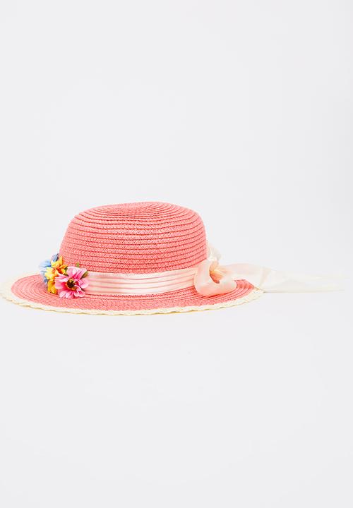 Pop Candy - Wide Brim Straw Hat Mid Pink