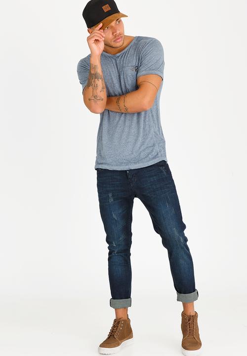Dissident - Burnwest Crew Neck Tee Mid Blue