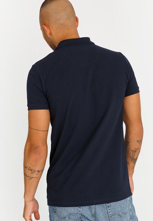 Brave Soul - Link Button Collar Golfer Navy