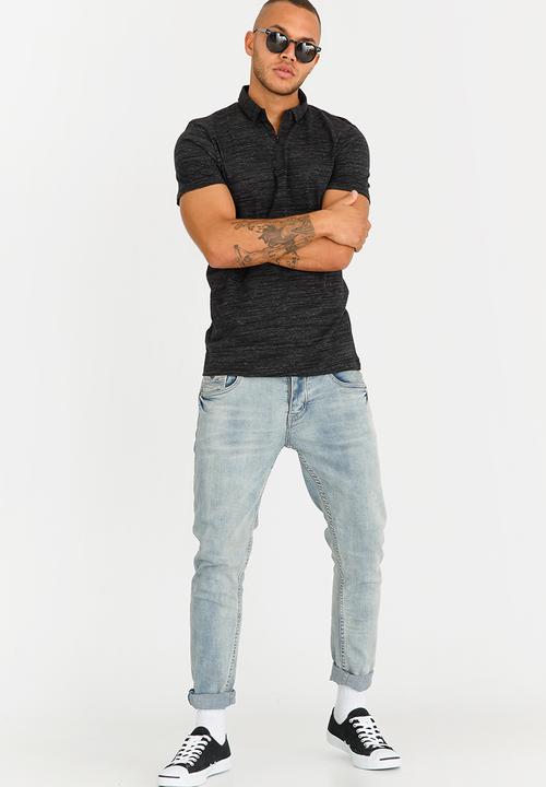 Brave Soul - Ekam Zip Detail Golfer Charcoal