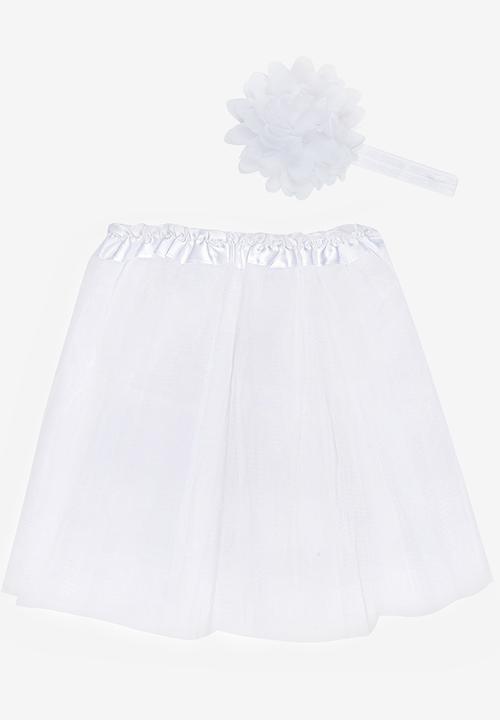 Pop Candy - Headband and Skirt Set White