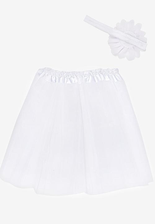 Pop Candy - Headband and Skirt Set White