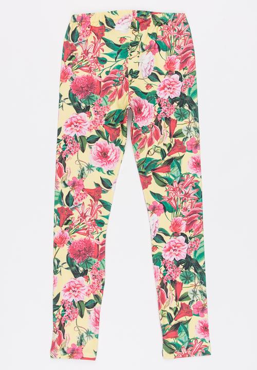 GUESS - Tropical Printed Leggings Multi-colour