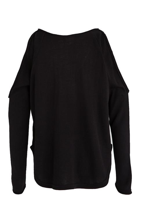 Rebel Republic - Open Shoulder Knit Black