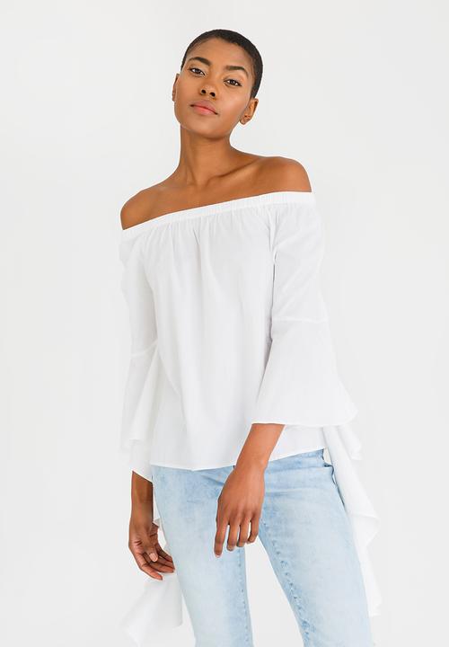 Noisy May - Julianna Off-the-shoulder Blouse White
