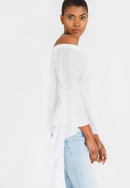 Noisy May - Julianna Off-the-shoulder Blouse White