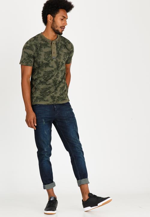 Tokyo Laundry - Otto Crew Neck  Tee Khaki Green