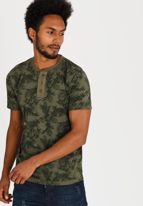 Tokyo Laundry - Otto Crew Neck  Tee Khaki Green