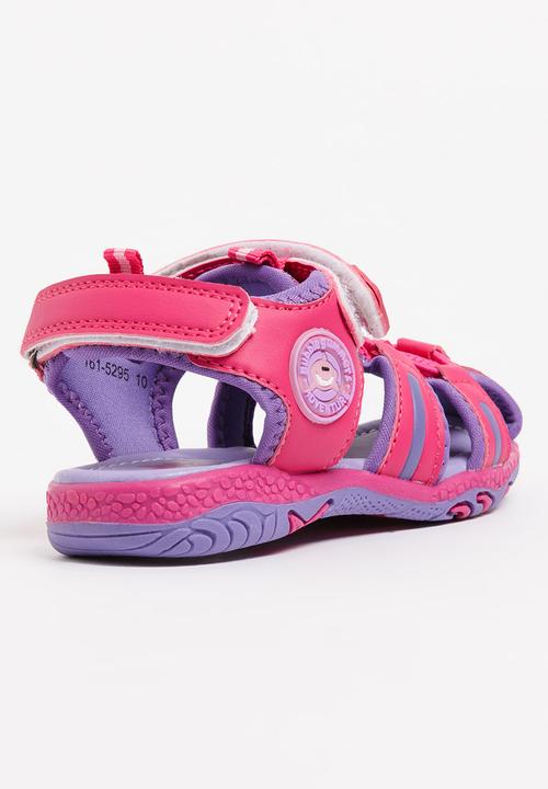 Bubblegummers - Velcro Strap Sandals Mid Purple