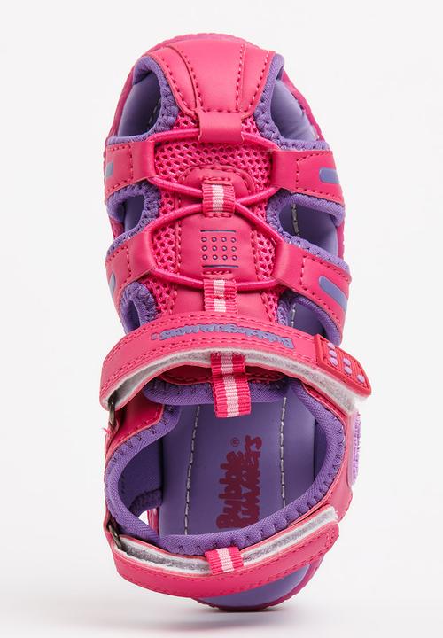 Bubblegummers - Velcro Strap Sandals Mid Purple