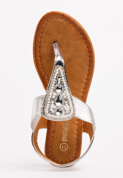 Jumbo - T-bar Sandal Silver