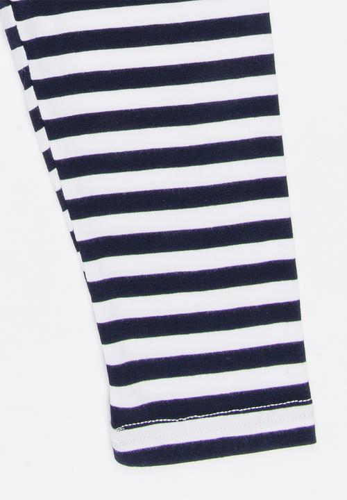 Pop Candy - Stripe Leggings Navy & White