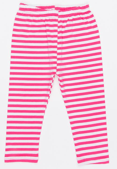 Pop Candy - Stripe Leggings Mid Pink