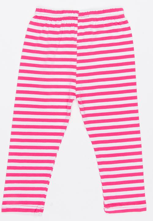 Pop Candy - Stripe Leggings Mid Pink
