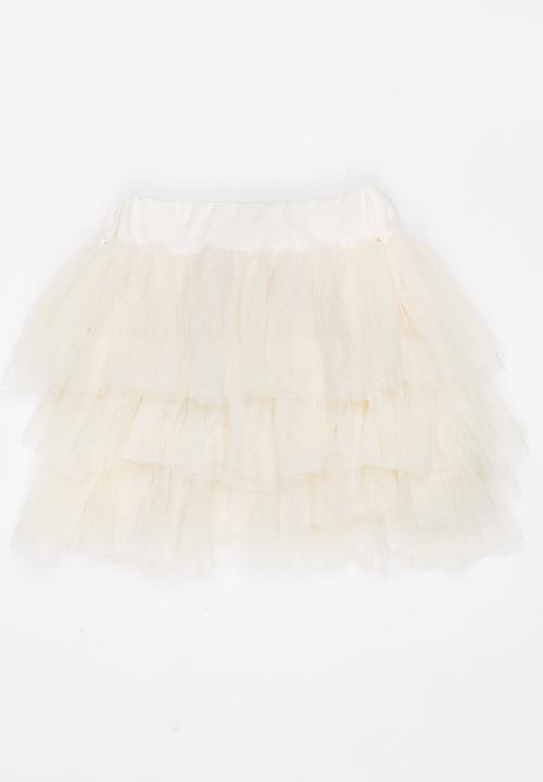 Pop Candy - Tierred skirt Off White