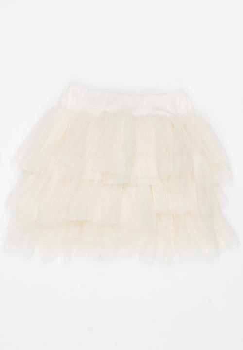 Pop Candy - Tierred skirt Off White