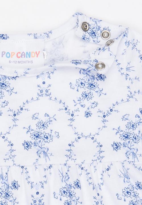 Pop Candy - Floral Dress Blue