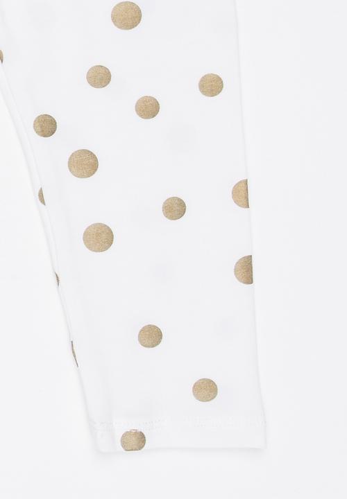 Pop Candy - Polka Dot Leggings White