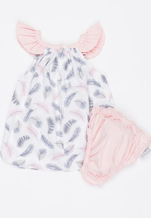 Poogy Bear - Feather Woven Dress Multi-colour