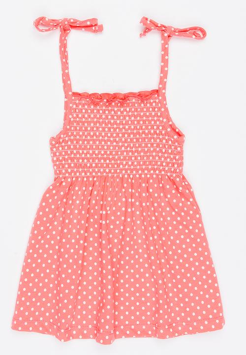 Pop Candy - Printed Dress Coral