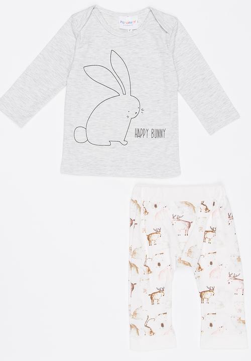 Pop Candy - Bunny 3 Piece Set Grey