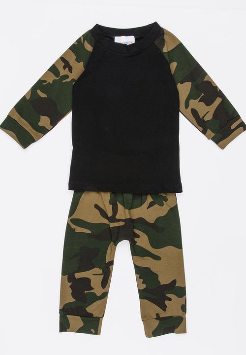 Pop Candy - Camo Sweater and Legging Set Khaki Green