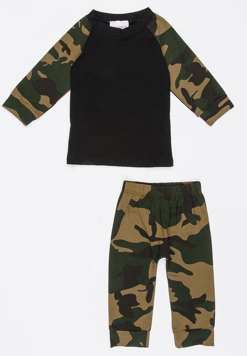 Pop Candy - Camo Sweater and Legging Set Khaki Green