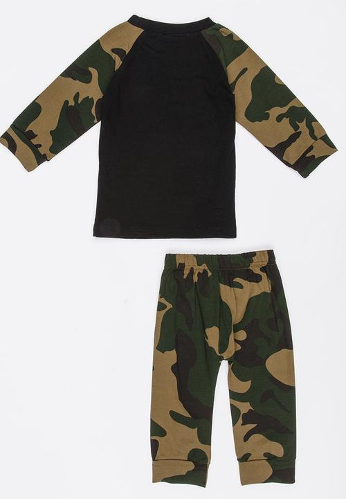Pop Candy - Camo Sweater and Legging Set Khaki Green