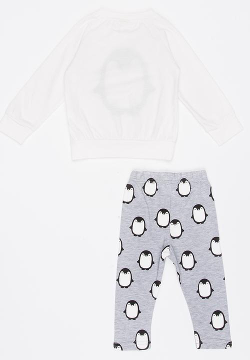 Pop Candy - Penguin Sweater & Jogger Set Grey